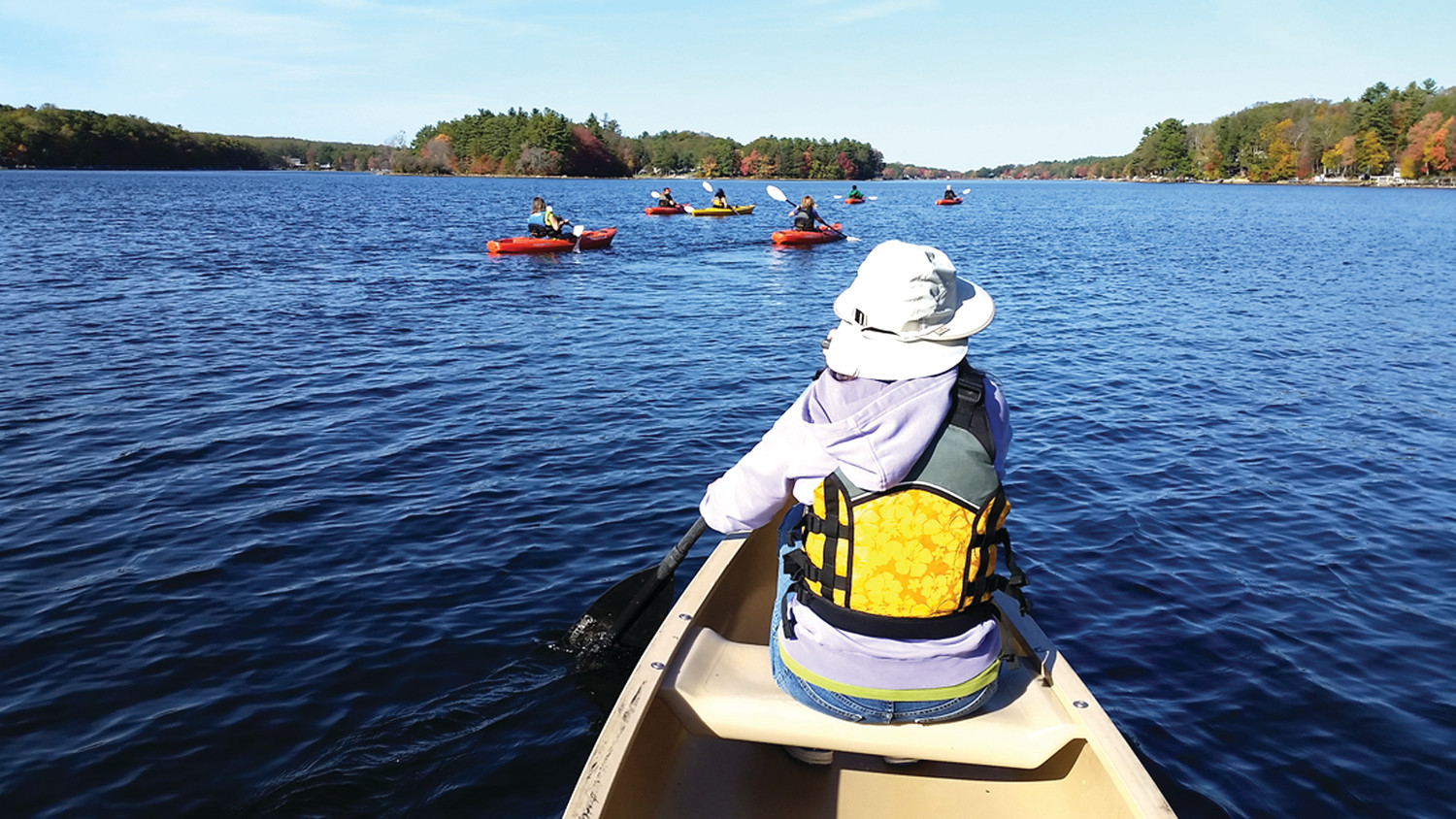 Women take to the waters as part of wilderness weekend.