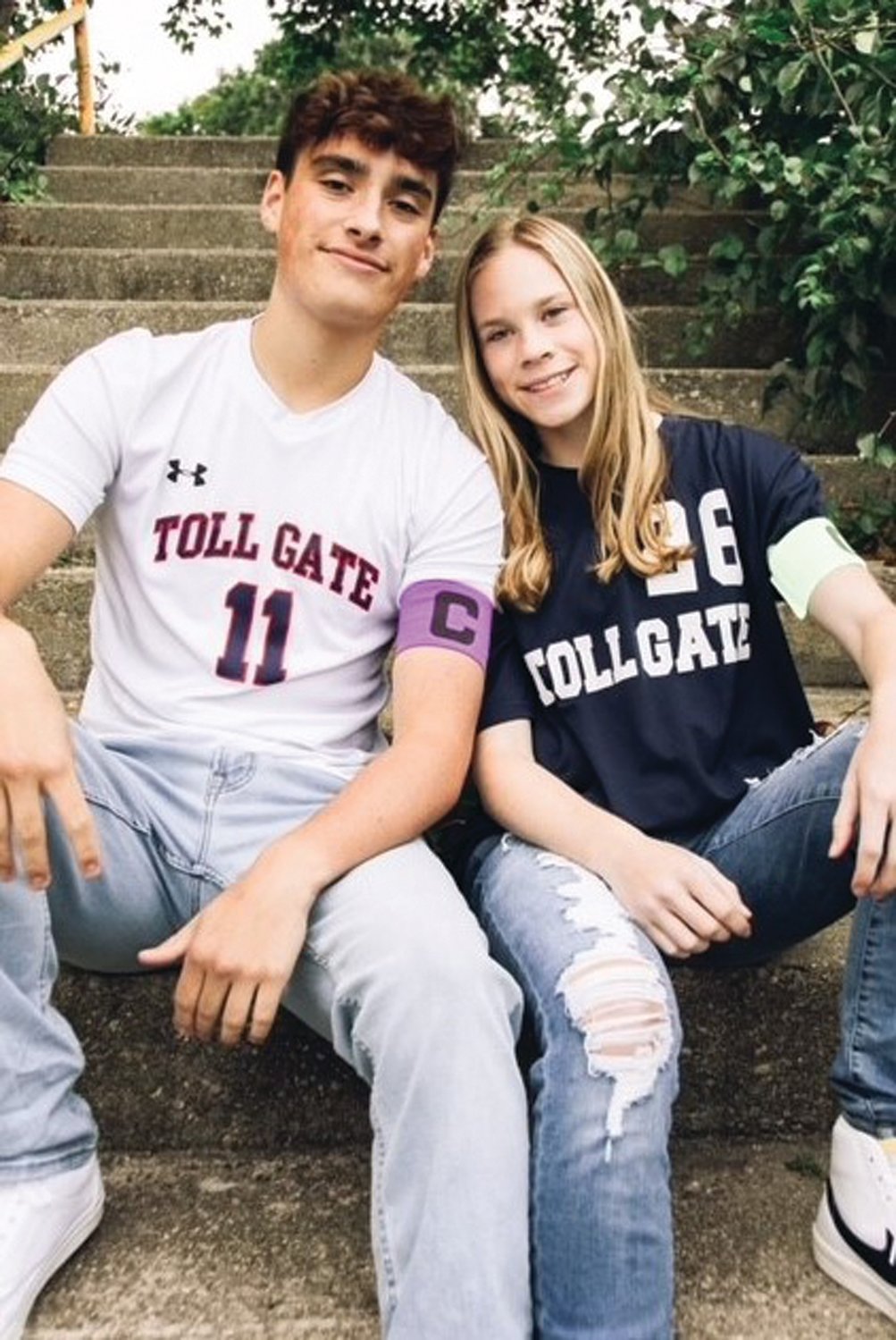BROTHER AND SISTER: Brodie and Brooklyn Marinelli, who just wrapped up big careers for the Toll Gate soccer teams. Both were teams captains as seniors. (Submitted photos)